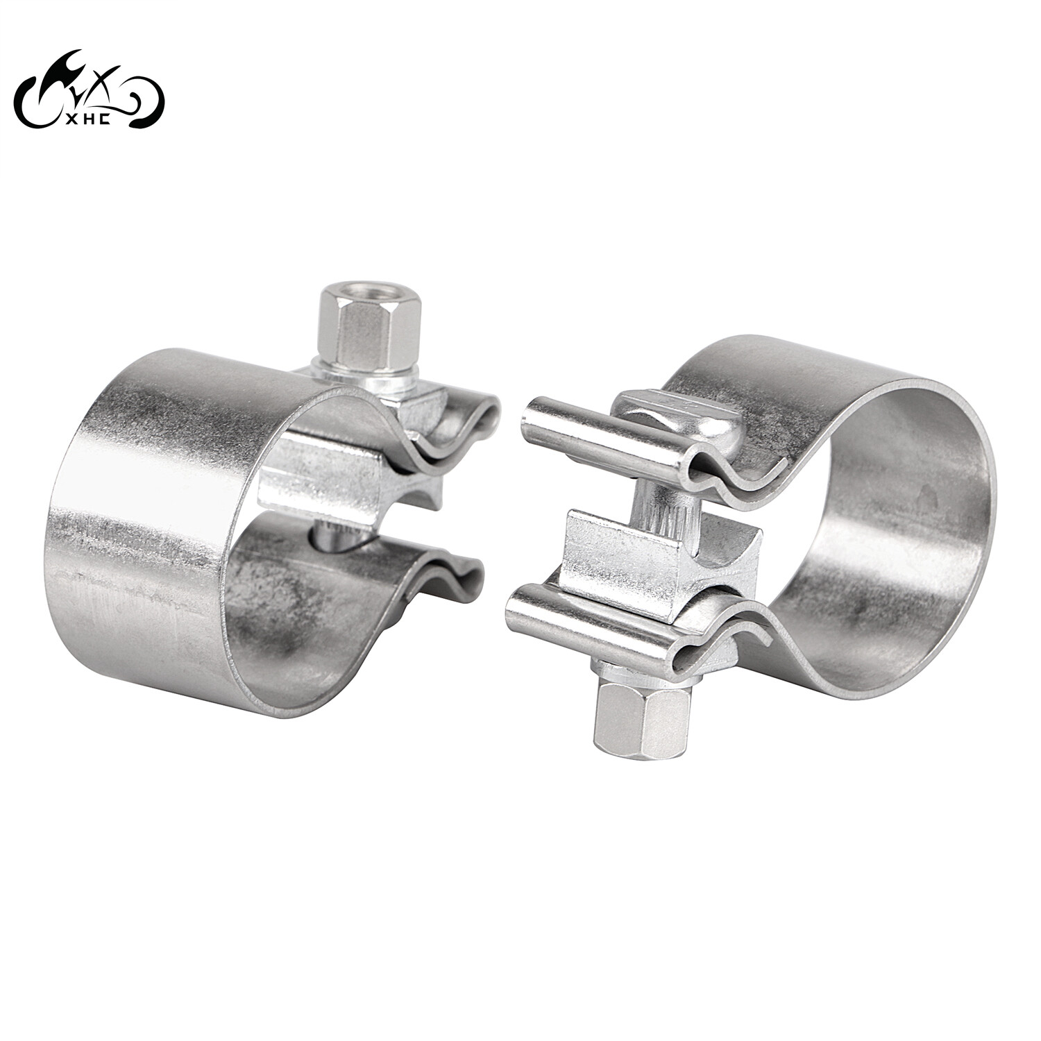 2x 1.75″ Exhaust Clamp on Headers For Harley Touring Road King Glide Ultra FLTRU