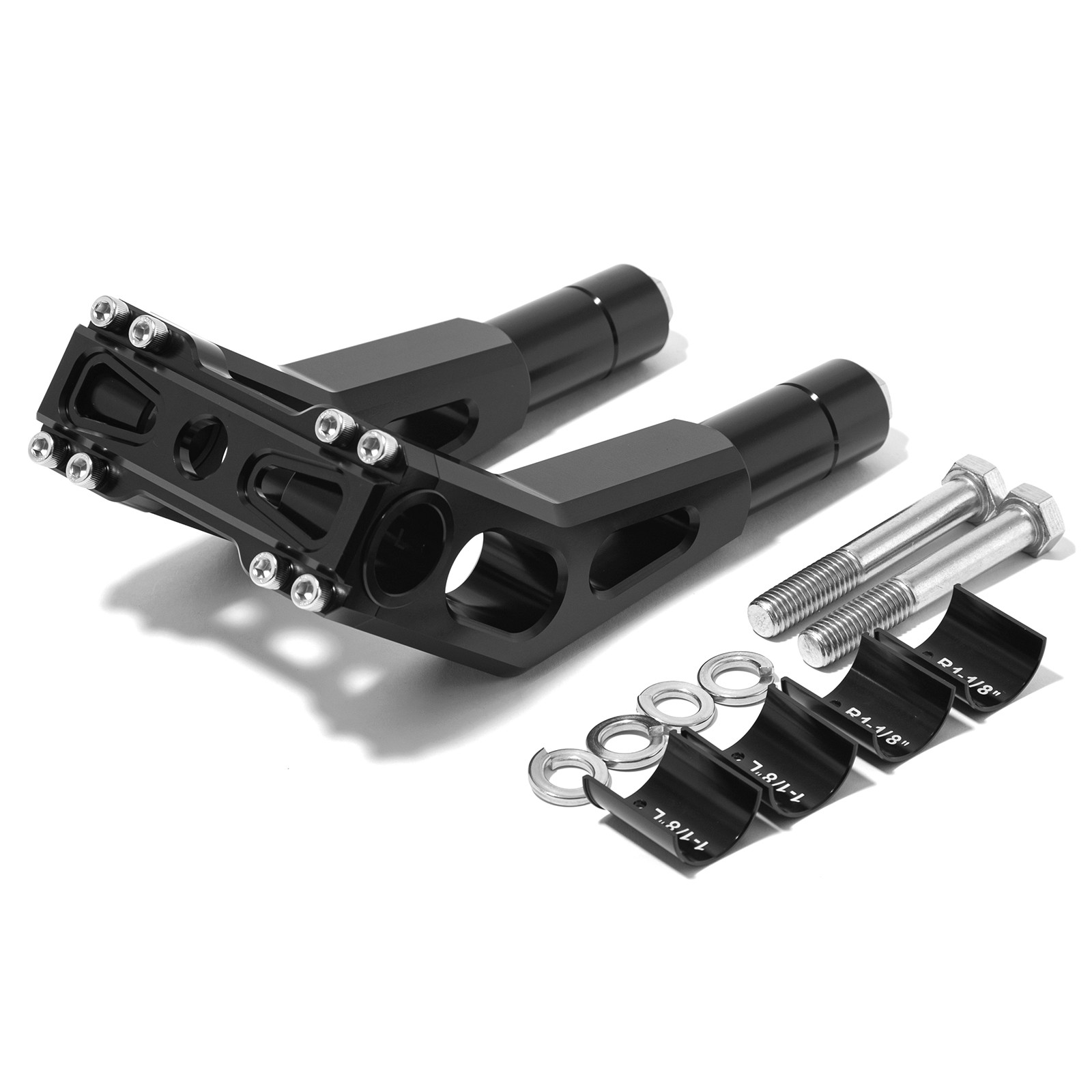 Pullback 7″ 8″ Riser Clamp For Harley Club Style 1″ 1.25″ 1-1/8″bar Dyna Softail