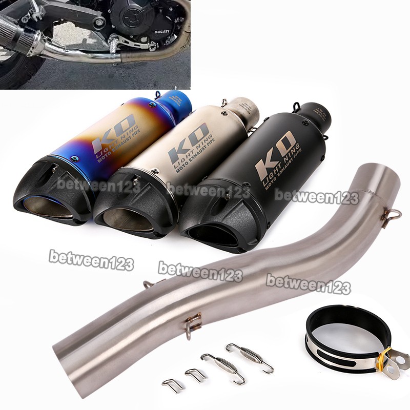 Slip For Ducati Monster 797 2017-2023 Scrambler Exhaust Muffler Tips Mid Link