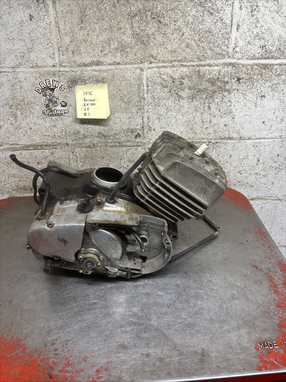 1976 Kawasaki Ke100 Ke G5 Engine Motor Complete Seized Parts Original Oem