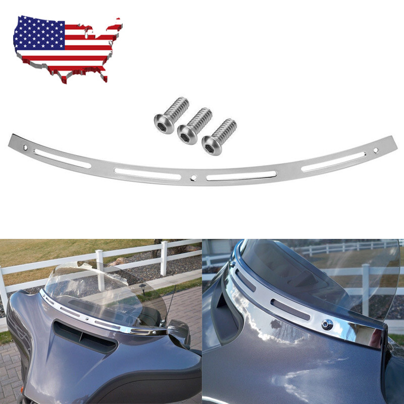 Windshield Trim Fit For Harley Touring Electra Street Tri Glide Batwing Fairing