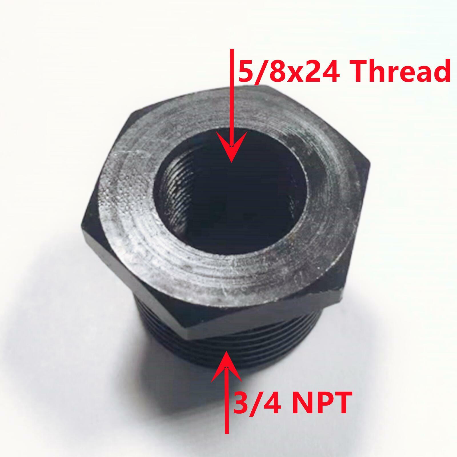 2 Pack Steel Thread Adapter Convert 5/8×24 to 3/4 NPT