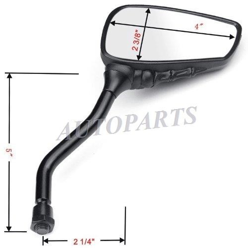 UNIVERSAL BLACK SKULL SKELETON HAND REARVIEW MIRRORS FOR MOTORCYCLE 8MM OR 10MM