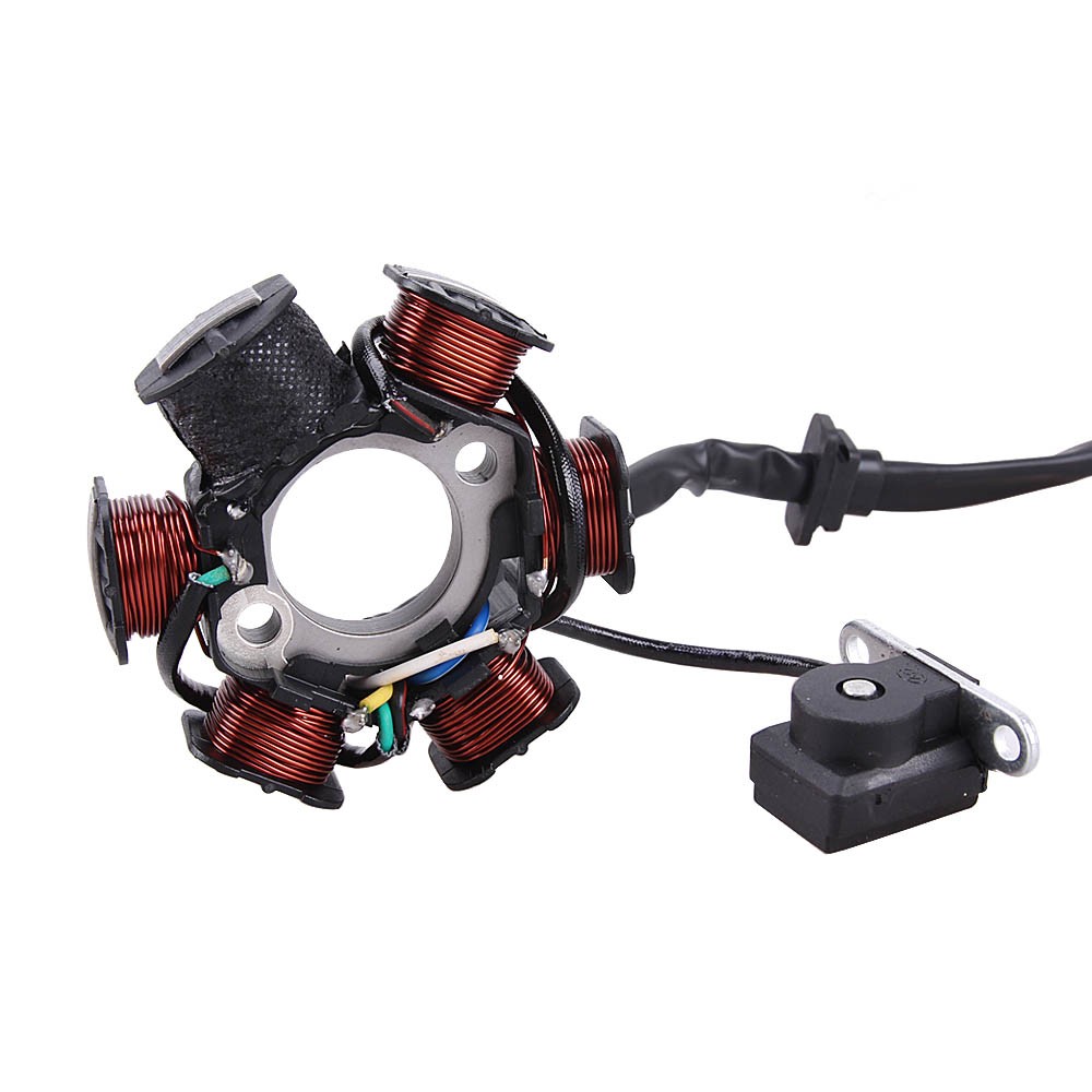 GY6 50cc 110cc 125cc 150cc Moped Scooter ATV Magneto Stator 6 Pole Coil 4 Wire