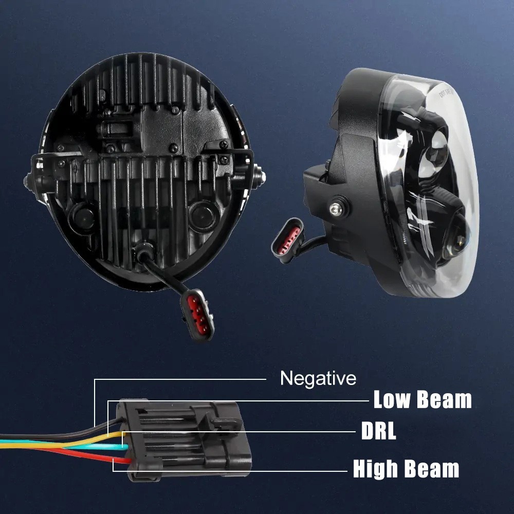LED Headlight DRL For Harley VRSC VRSCA VRSCAW VRSCB VRSCF VRod V-Rod 2003-2017