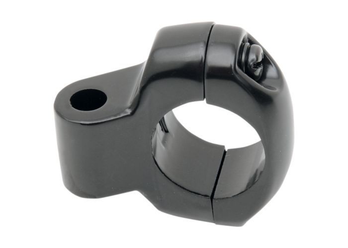 Black Mirror Clamp Handlebar Mount for 1 in. (25mm) Bars fits Harley-Davidson
