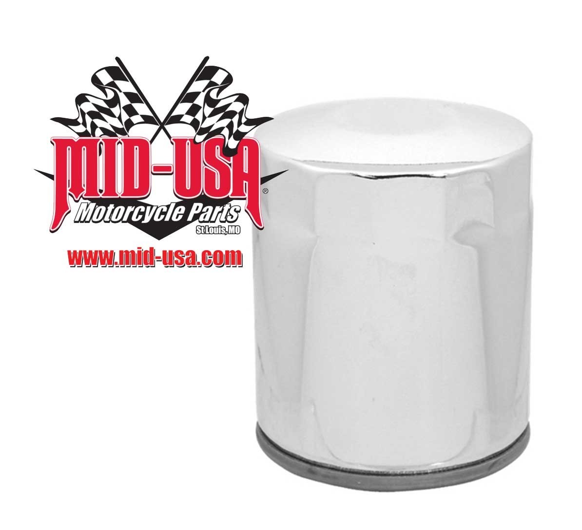 Mid-USA Chrome Oil Filter For Harley Twin Cam & Milwaukee 8 M8 OEM#63798-99A