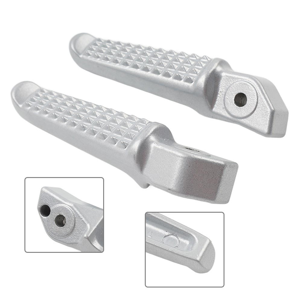 1Pair For Honda Grom MSX125 Universal Motorcycle Rear Foot Pegs Footrests Sliver