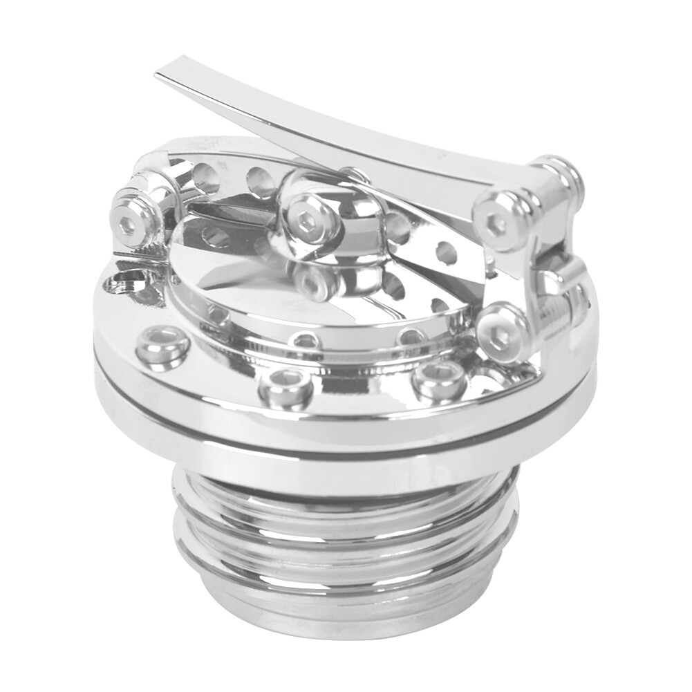 Chrome Fuel Tank Cover Gas Oil Cap For Harley Touring Sportster Dyna 1996-UP