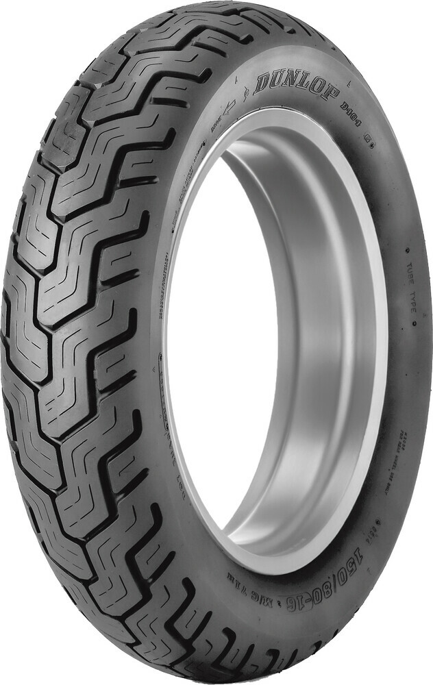 DUNLOP D404 FRONT AND REAR TIRE SET 100/90-19 AND 170/80-15 BLACKWALL – 2 TIRES