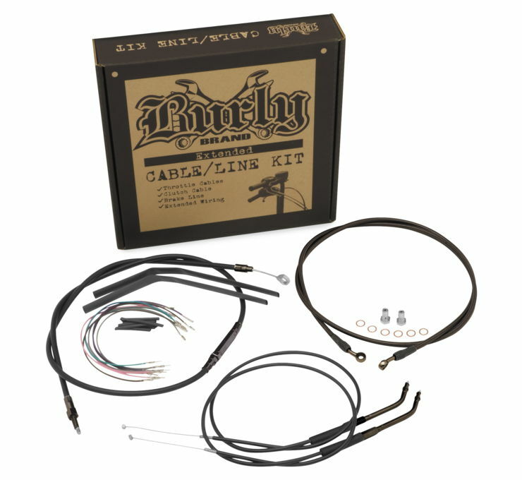 Burly T-Bar Cable and Brake Line Kits 12″ B30-1190