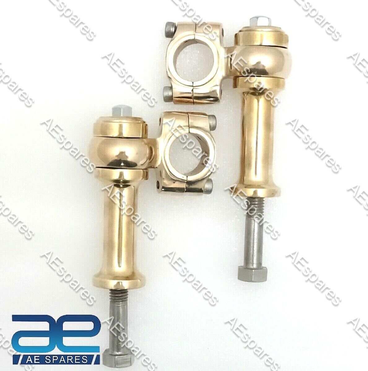 Universal Motorcycle Brass 1″ Handlebar Risers Clamp 3″ Rise Approx @US