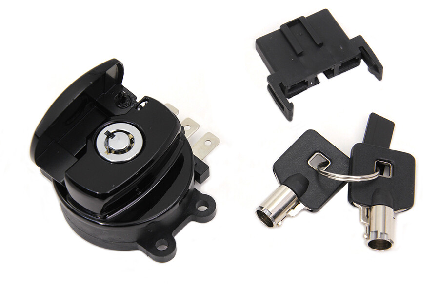 Gloss Black Ignition Switch For 1999-2013 Harley Dyna Softail Road King