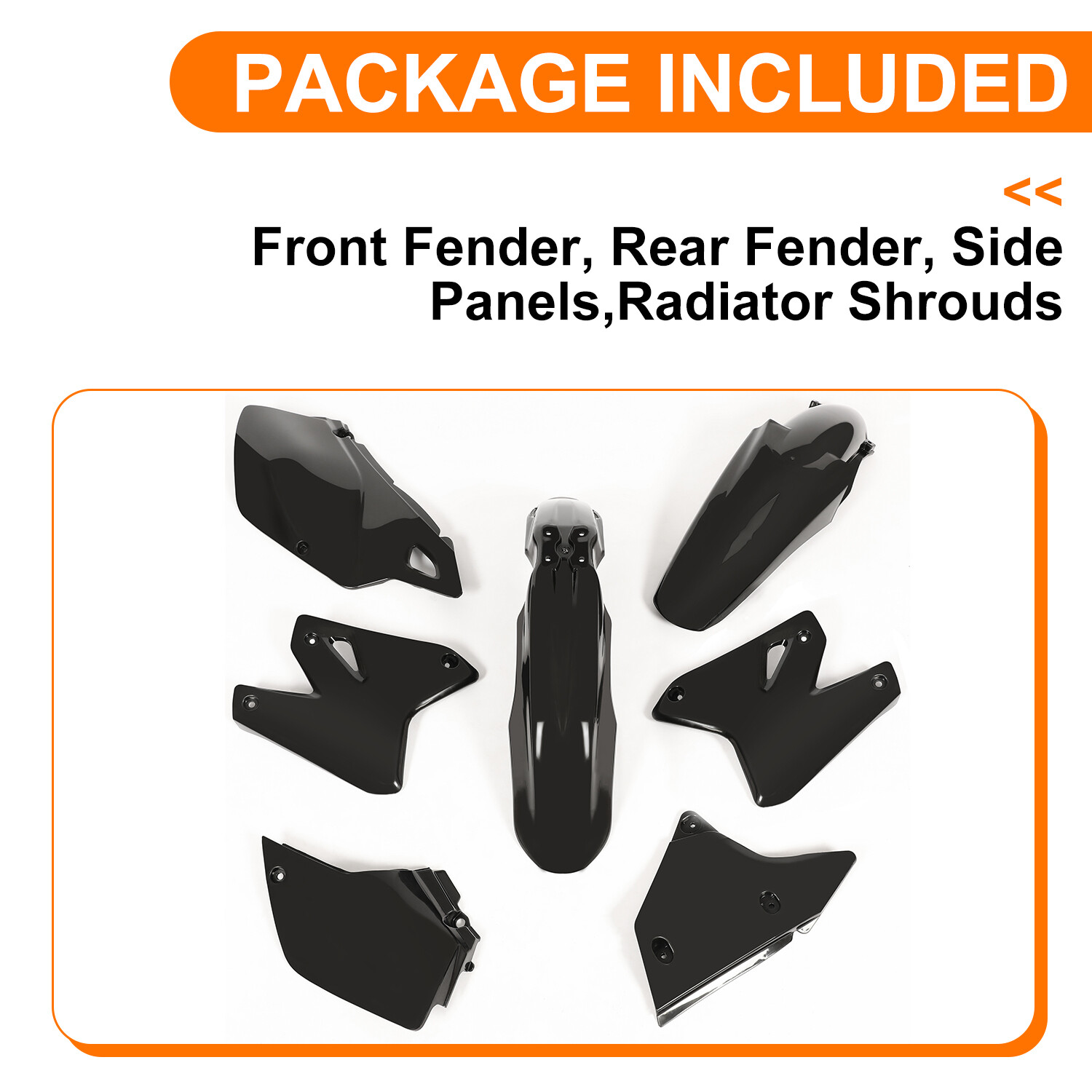 For Suzuki DRZ 400 E ES Black Complete Plastic Kit #2041080001