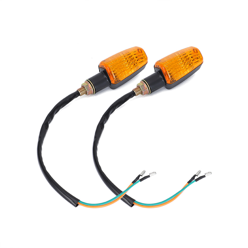 6 Volt 6V Motorcycle Turn Signals Light Blinker Indicator With Amber Lens 2 PCS