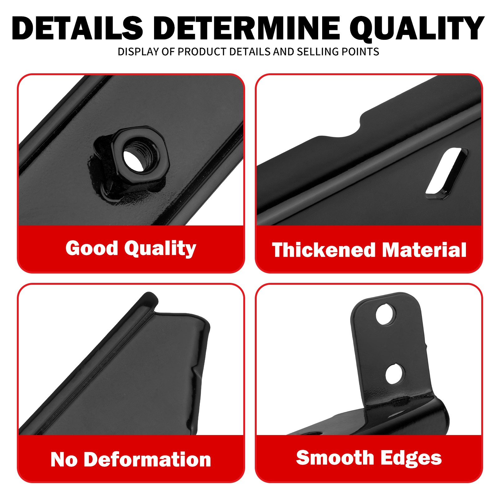 Saddlebag Rail Support Bracket Black For Touring Road King Road Glide 1985-2008