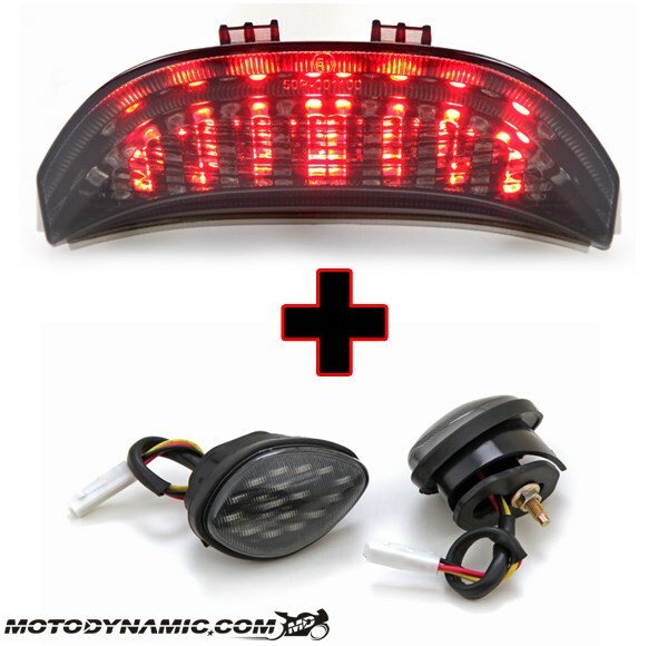 SEQUENTIAL LED Tail Light SMOKED + Flush Mount Turn Signal for 06-07 CBR1000RR