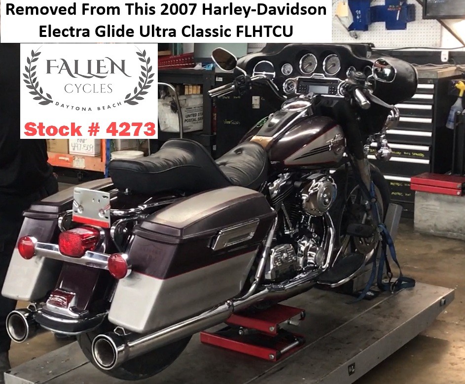 2007 Harley Electra Glide Back Rear Fender Frame Strut Cover Set CHROME #4273
