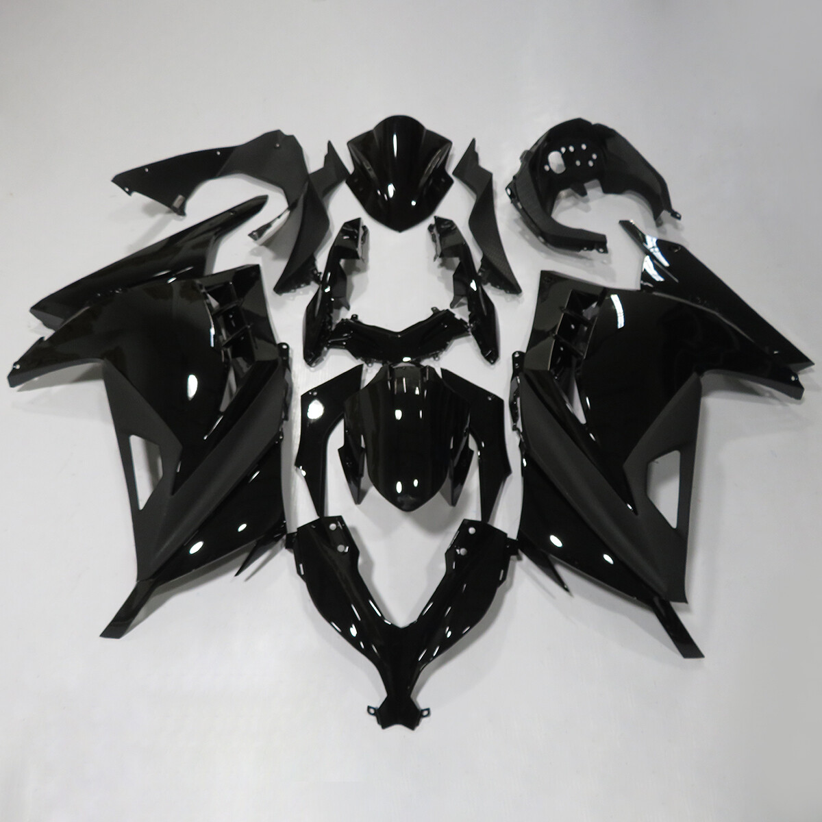 Glossy Black Bodywork Fairing Body Kit For KAWASAKI Ninja 300 EX300 2013-2017 US