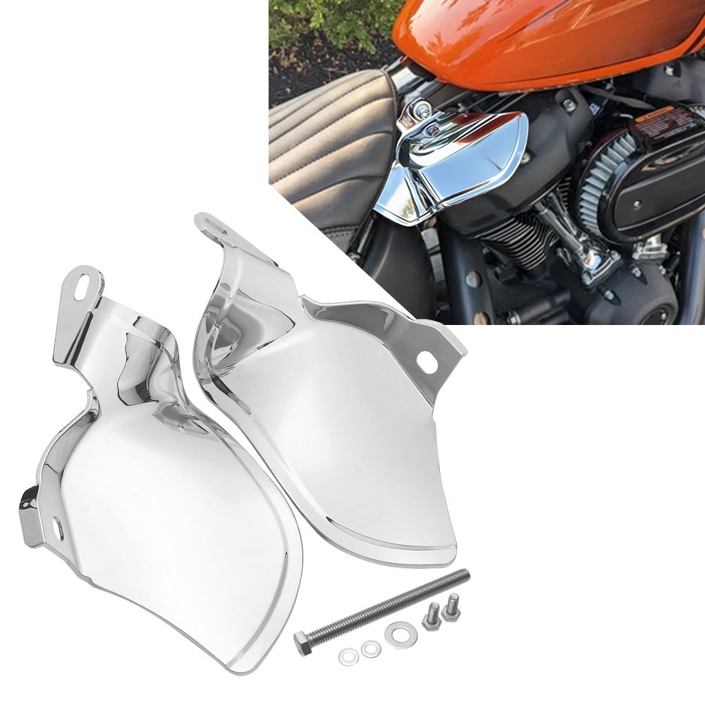 Chrome Air Deflector Heat Shield For Harley Softail Fat Boy Heritage Classic 114