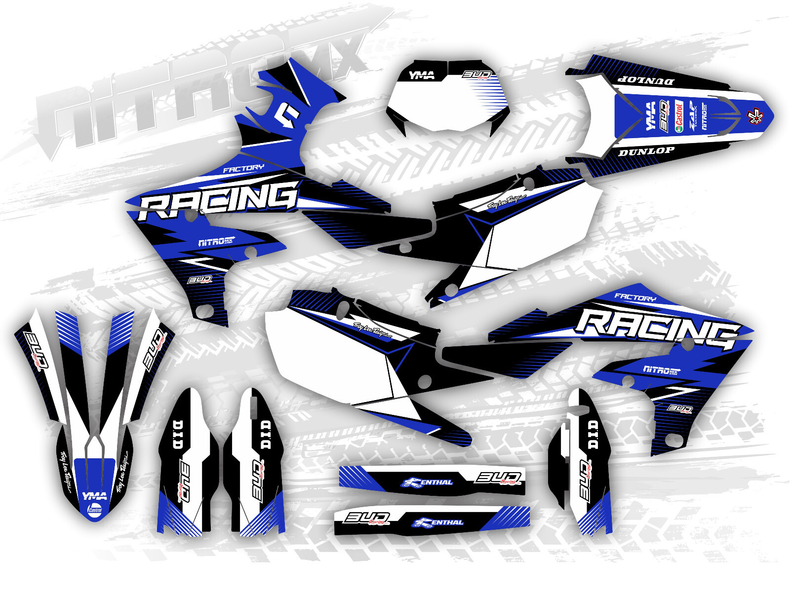 Graphics Kit fits Yamaha WR450F WR 450F 2019 2020 2021 2022 2023 WRF Decals