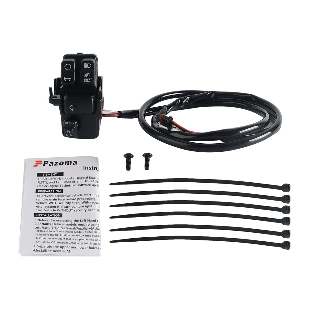 Cruise Control Kit For 2016-2024 Harley Softail FatBoy Low Rider S ST Street Bob