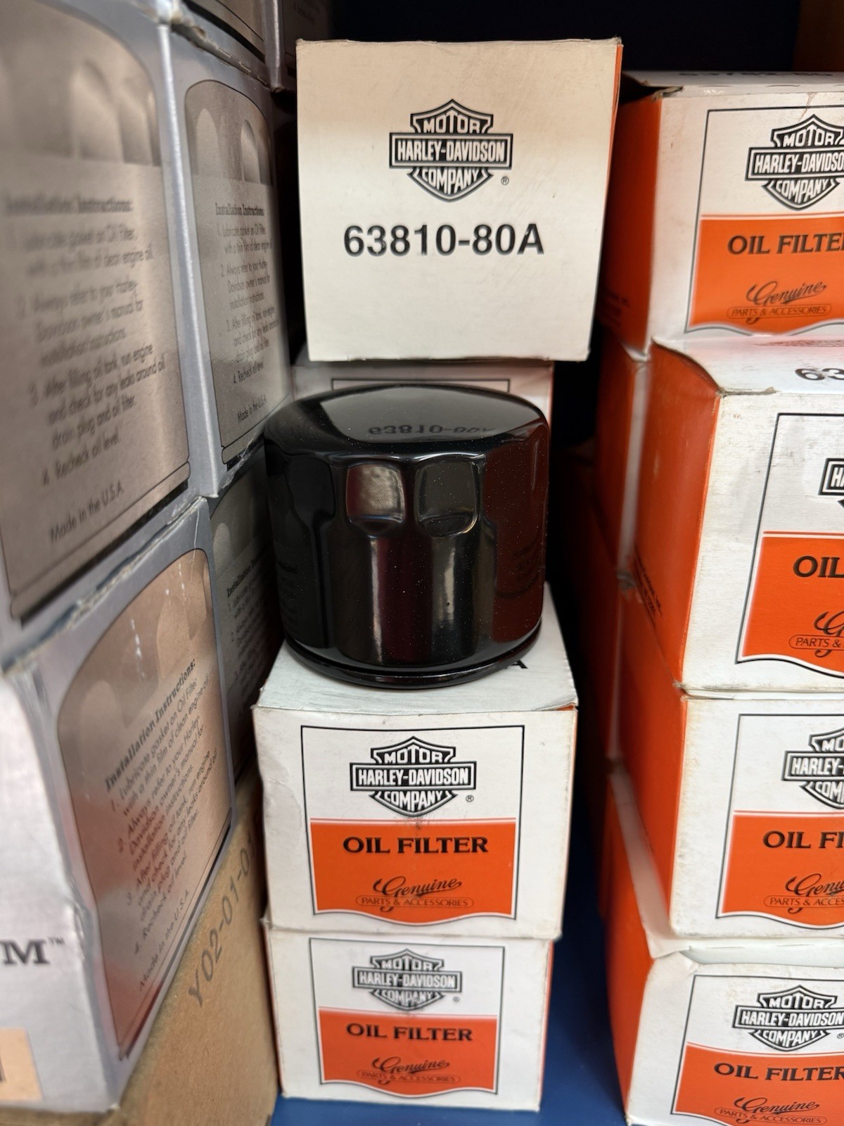 Harley Davidson Oil Filter Black 63810-80a NOS