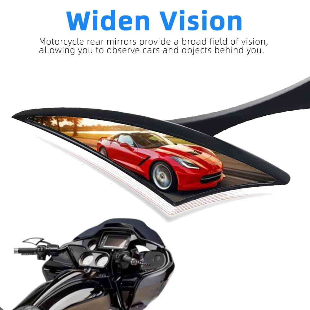Motorcycle Blade Rearview Mirrors For Harley Touring Electra Glide Ultra Classic
