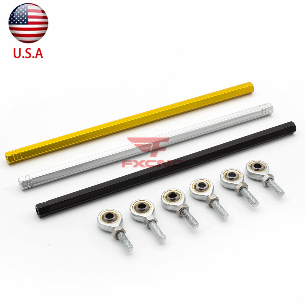 100MM CNC Rearset Gear Shift Rod Linkage Universal Modify Footpeg M6 Silver
