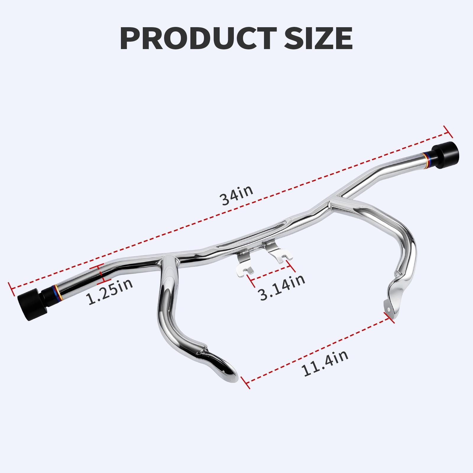 Front Engine Guard Crash Flat-out Bar For Harley Touring Street Road Glide 14-26