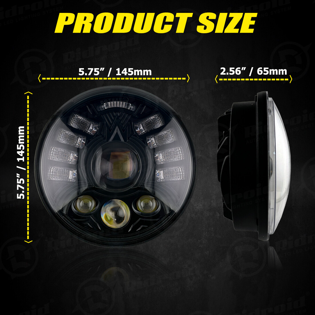 5.75″ LED Headlight w/Turn Signal Halo DRL for Harley-Davidson Night Train FXSTB