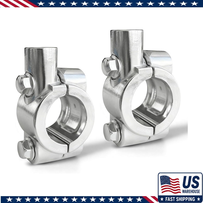Motorcycle Mirrors Mounts 1 25mm Handlebar Clamp Adaptor 8mm Thread ATV Scooter
