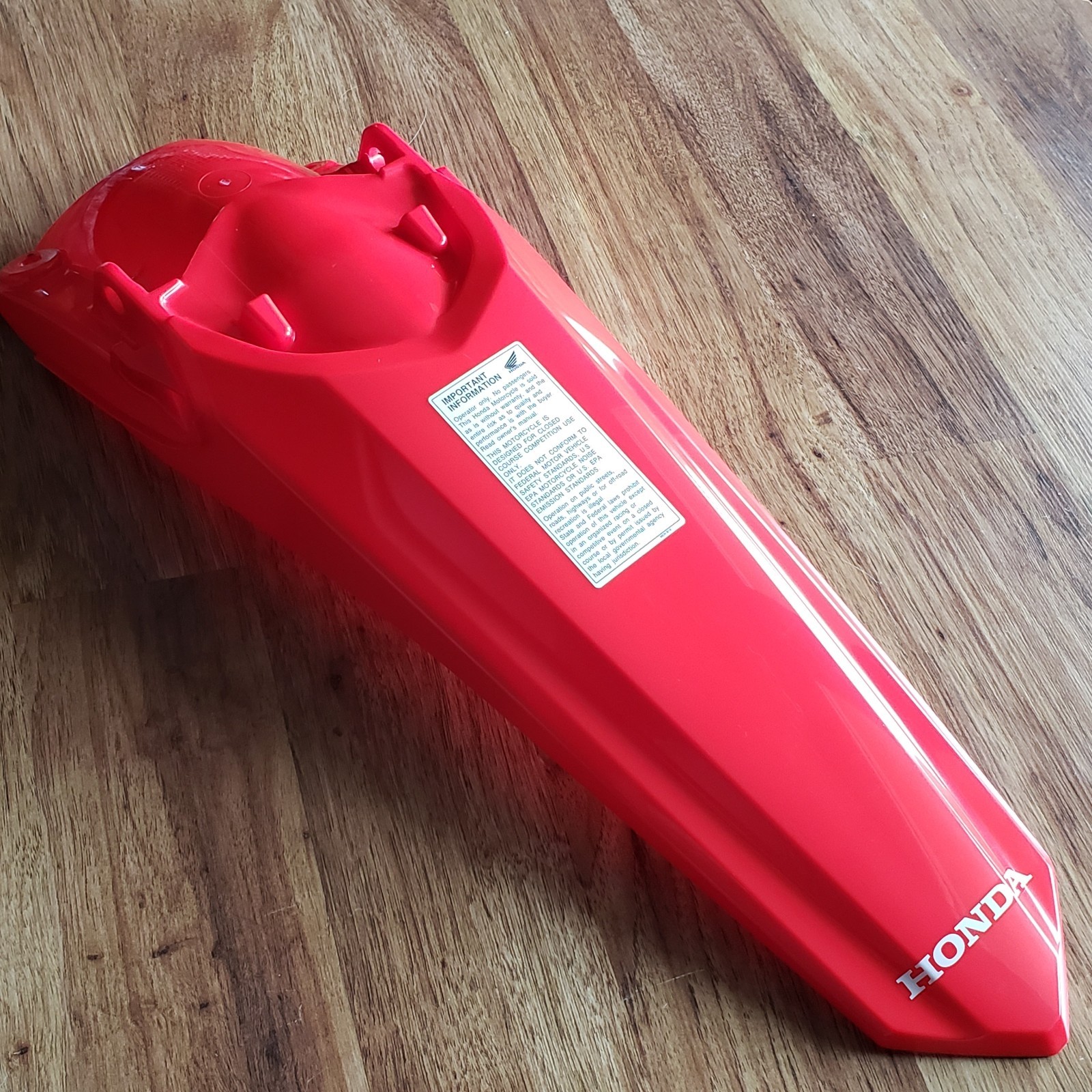 New Honda CRF450R Rear Fender 2021-2026 Plastic Extreme Red OEM 22-26 CRF250R RX