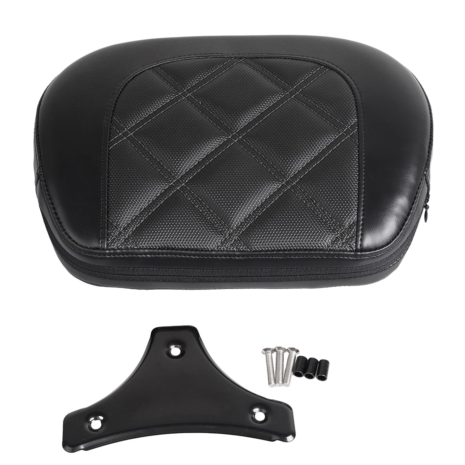 Passenger Sissy Bar Backrest Pad For Harley Touring Electra Glide Road King FLHR