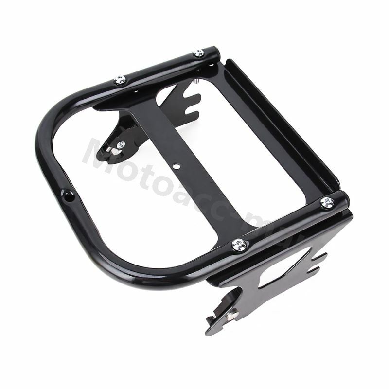 Detachable 2-up Tour Pack Pak Mount Rack + Docking Hardware Kit For Harley Glide