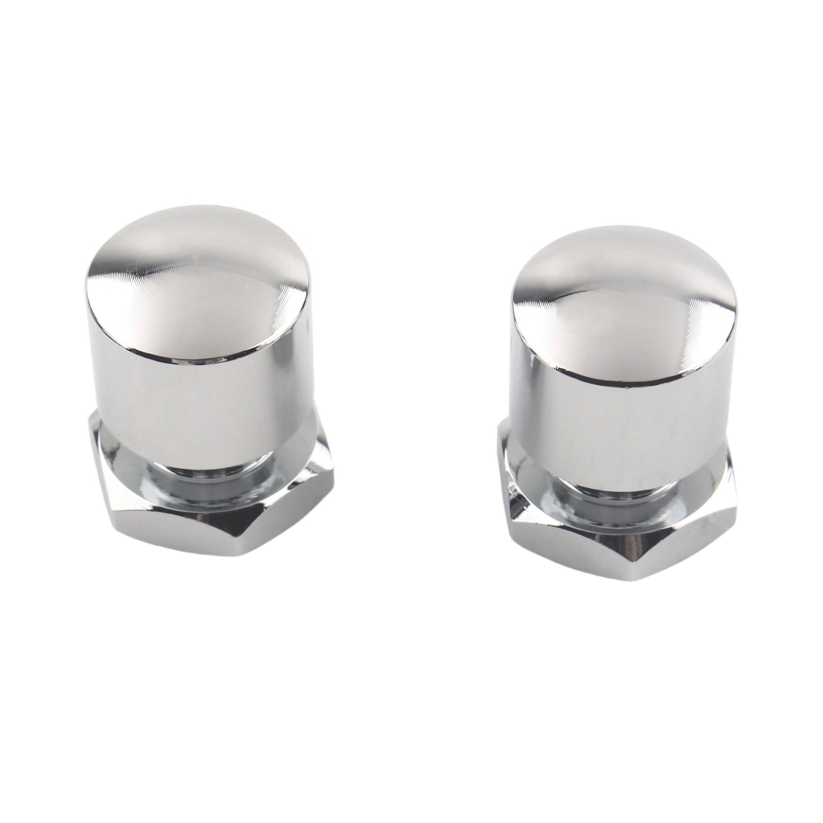 2 PCS Anodized Bright Silver Solo Seat Nuts For Harley Softail Touring 1999-Up
