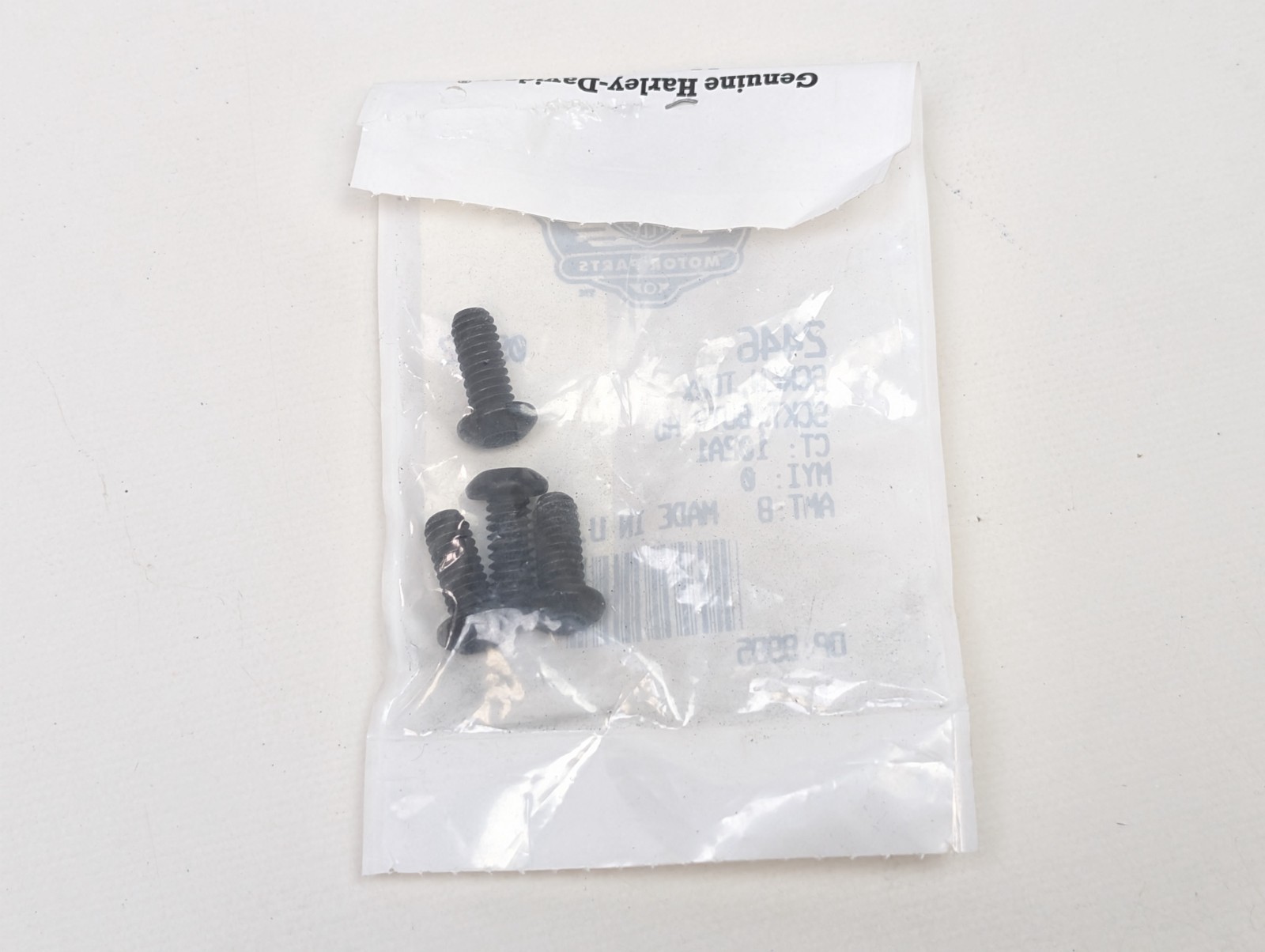 Harley-Davidson OEM License Plate Torx Button Head Screw Black 2446