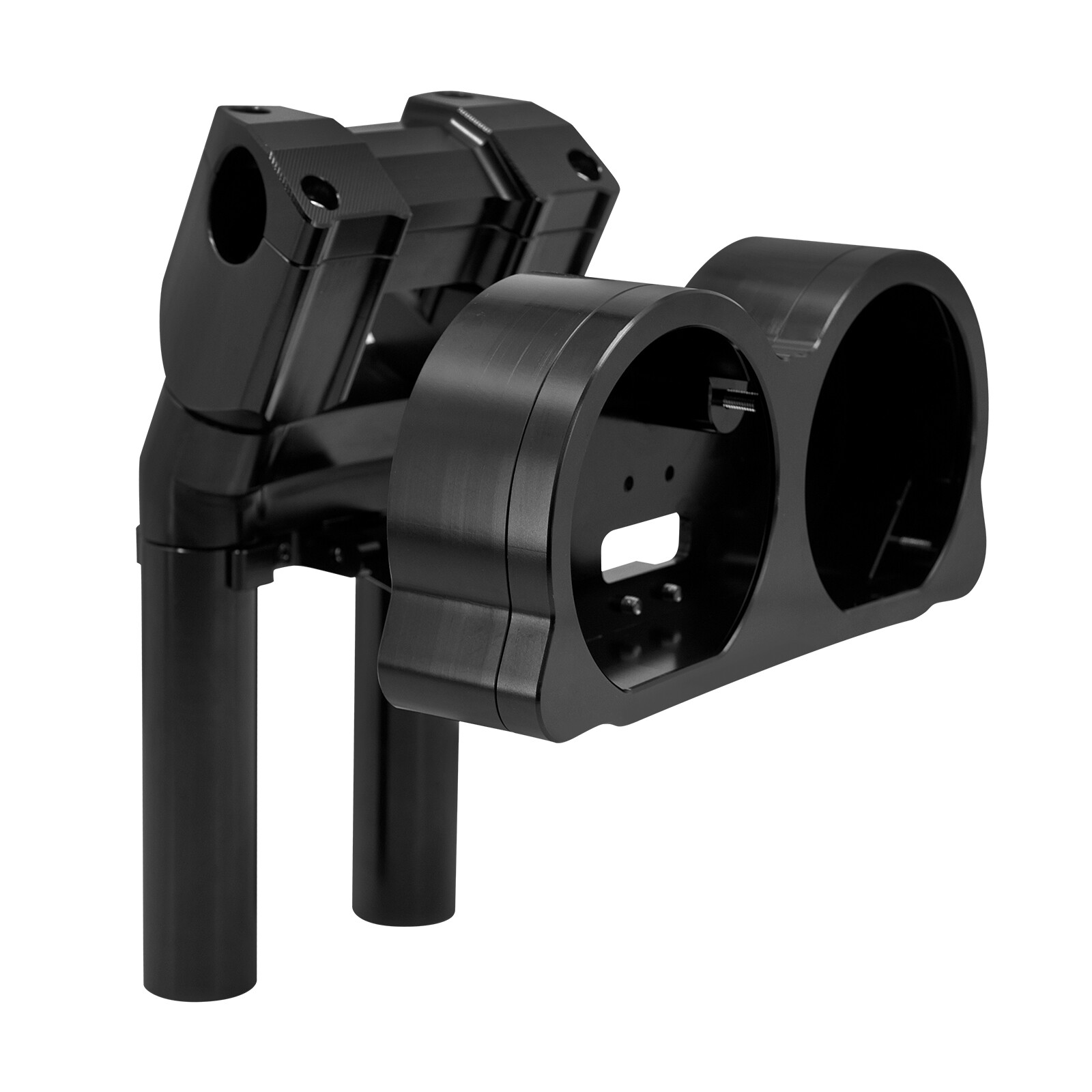 10″Handlebar Clamp Black Risers w/ Gauge Housing For Harley Road Glide 2015-2023