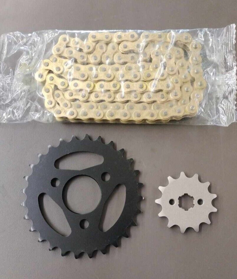 SUZUKI JR50 JR 50 1978-2006 13/28 SPROCKET SET & GOLD STANDARD CHAIN KIT