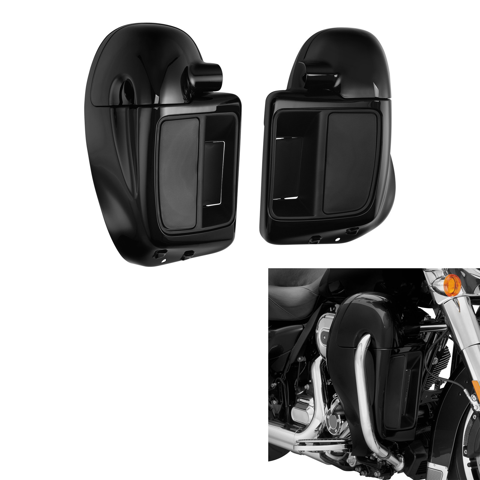 Lower Vented Fairings With Engine Guard Crash Bar Fit For Harley Touring 14-23