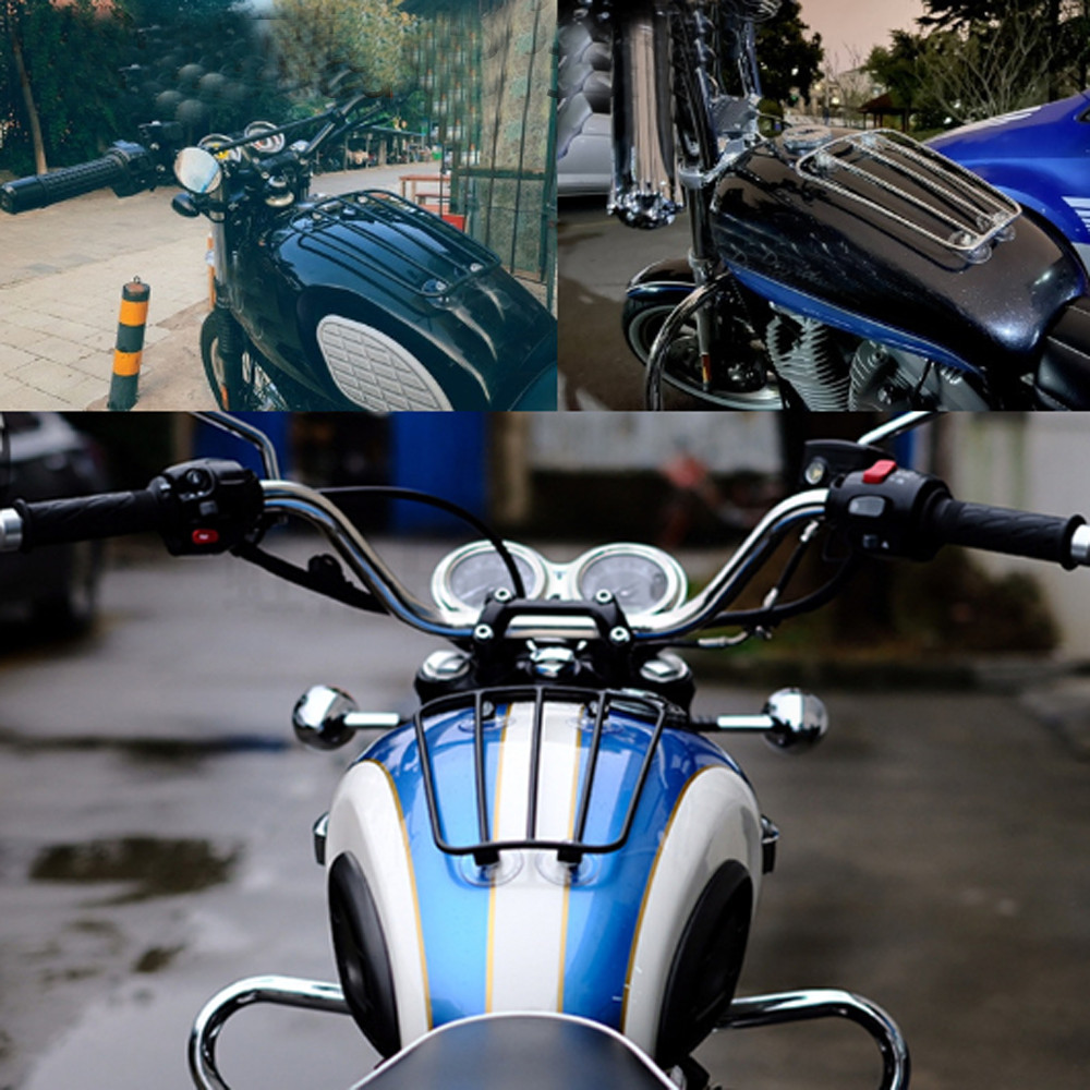 Motorcycle 4 Suction Cup Fuel Gas Tank Sucker Parcel Rack Fit For Harley Triumph