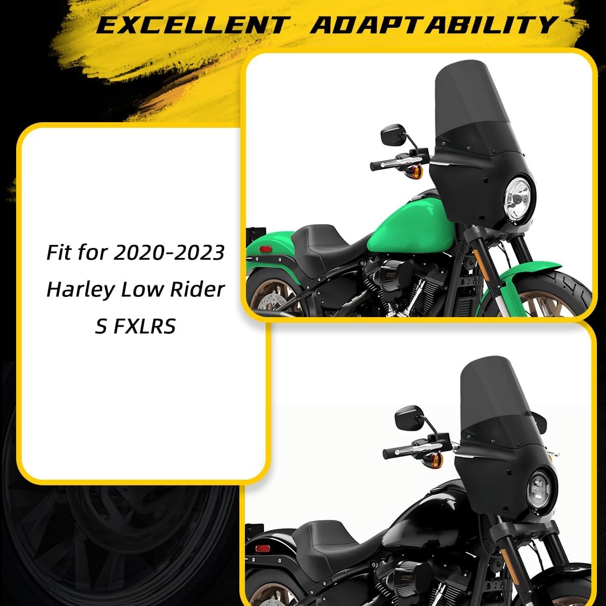 Front Fairing Mask W/15” Windshield For Harley Low Rider S FXLRS 2020-2023