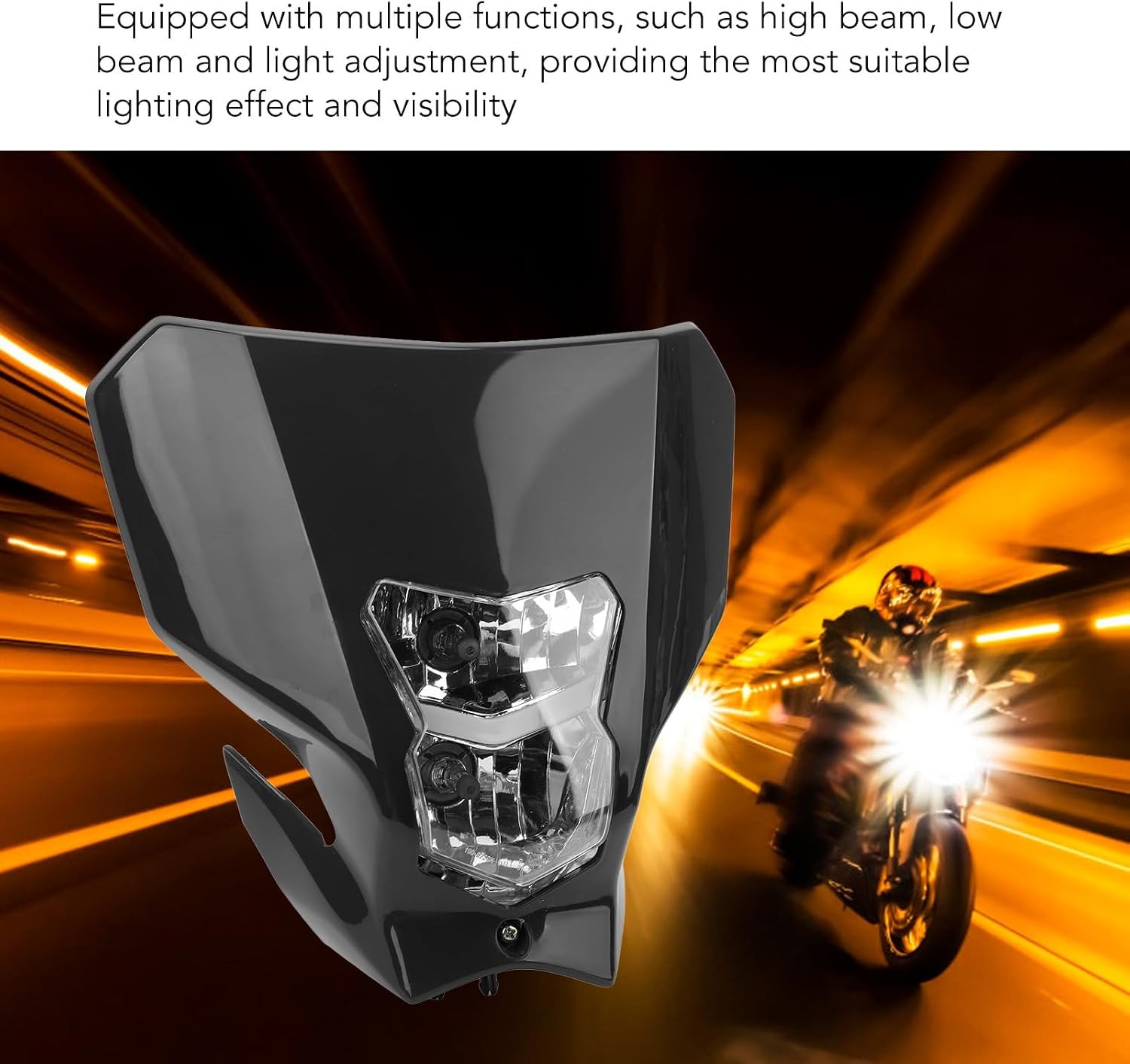 1 Set Black Headlight Universal fits For Honda CRF450L / CRF450XR 2019-2020 NEW