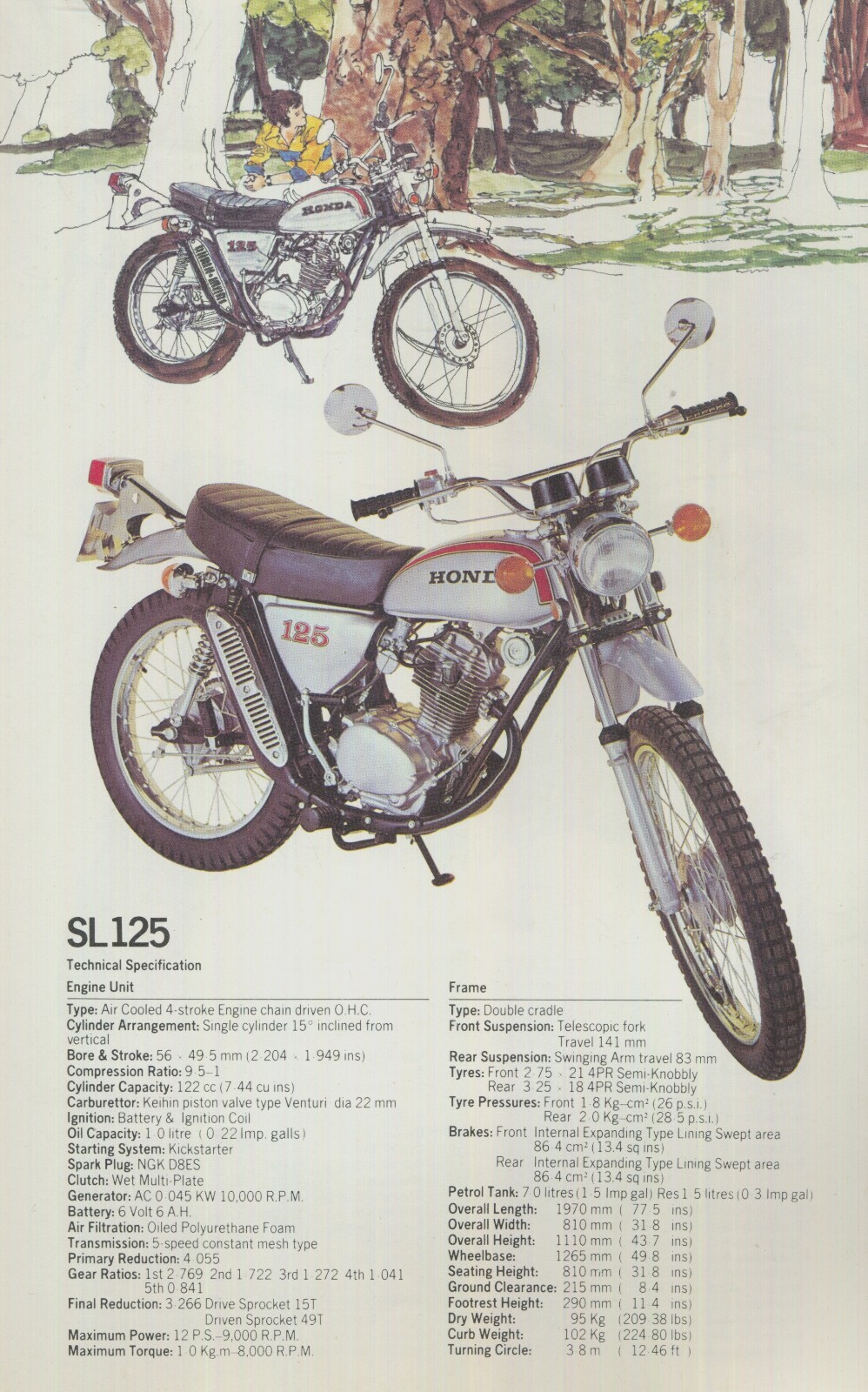 PDF DOWNLOAD Honda XL125 SL125 (71-76) Factory Shop Manual SL XL 125 K 27050
