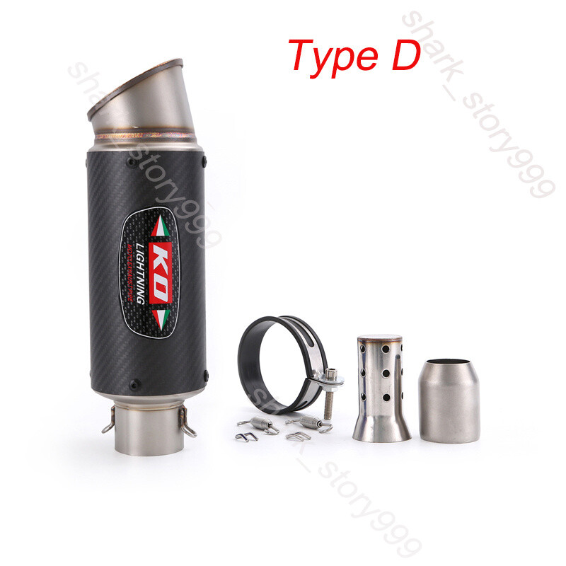 51-38mm Motorcycle Street Bike Exhaust Tips Muffler Pipe With DB Killer Silencer