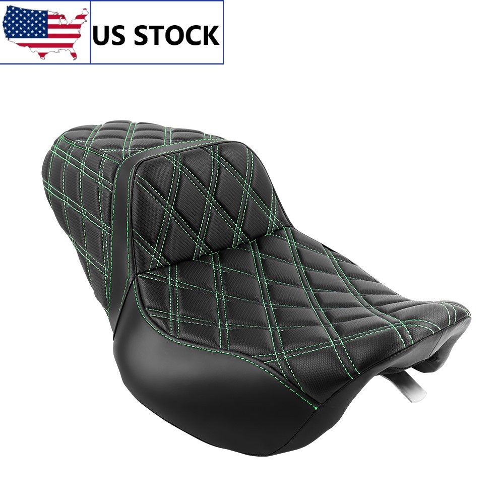 For Harley Street Glide FLHX / EFI FLHXI 2006 2007 Green Stitch Front Rear Seat