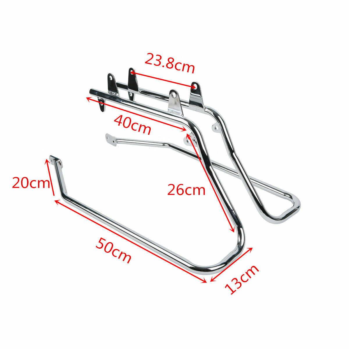 Unpainted 5″ Stretched Saddlebag Bracket Kit Fit For Harley Softail Deluxe 84-17