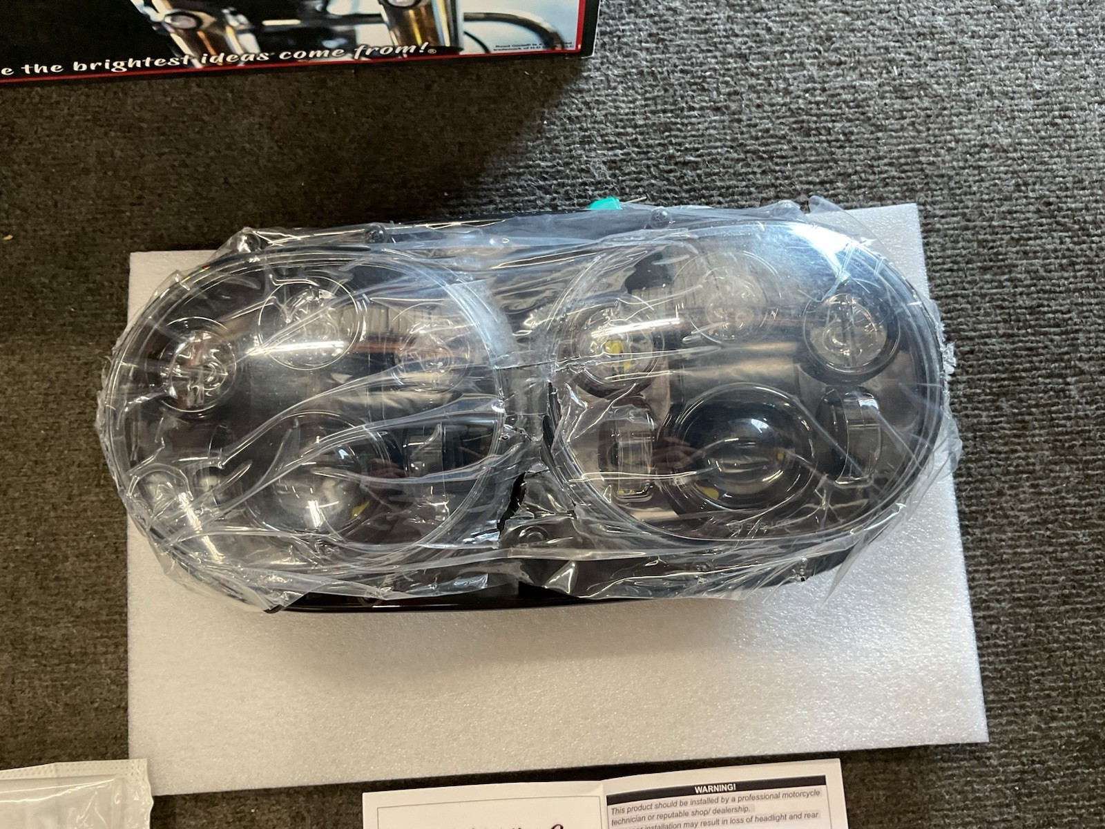 Letric Lighting Co LED Headlight Black/Black Harley Davidson 98-13 FLTR
