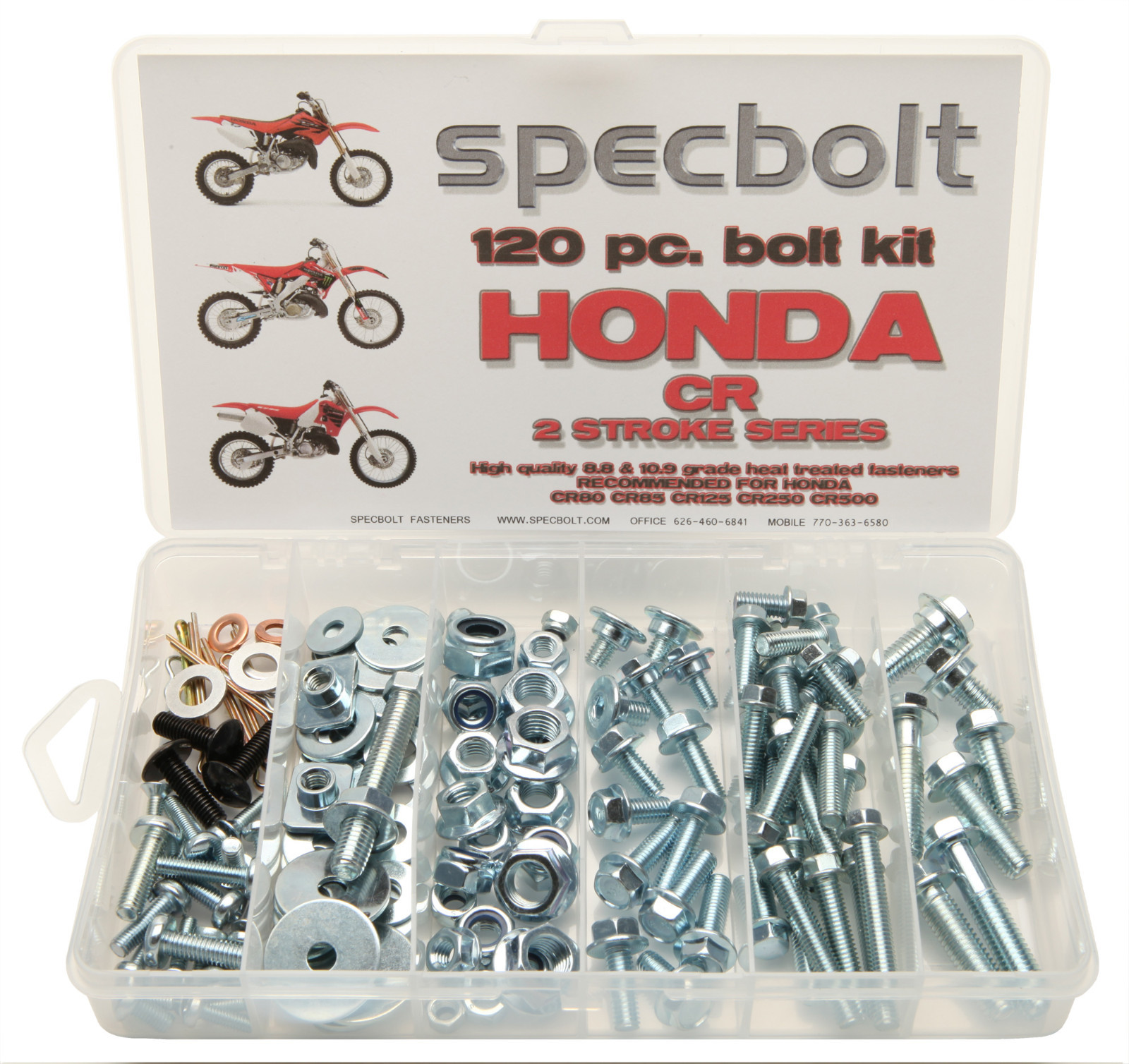 SPECBOLT HONDA CR BOLT KIT 80 85 125 250 450 500 PLASTIC BODY MOTOR FRAME