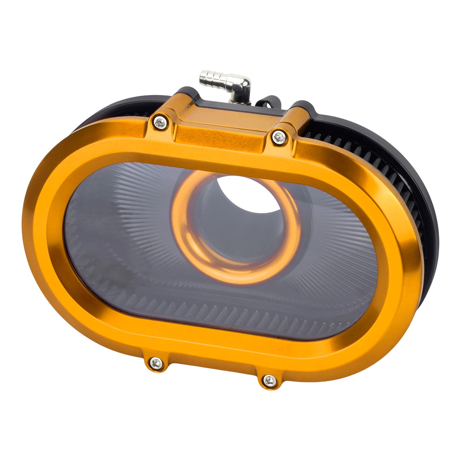 Air Cleaner Filter Oval Gold For Harley Touring CVO Road Street Glide 2023-2025